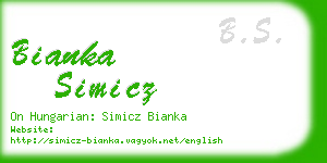 bianka simicz business card